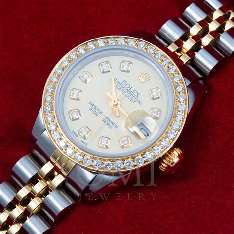 rolex oyster perpetual lady datejust with diamonds